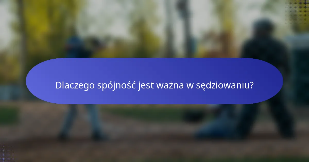 Dlaczego spójność jest ważna w sędziowaniu?