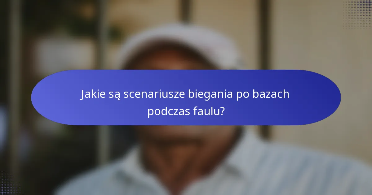 Jakie są scenariusze biegania po bazach podczas faulu?
